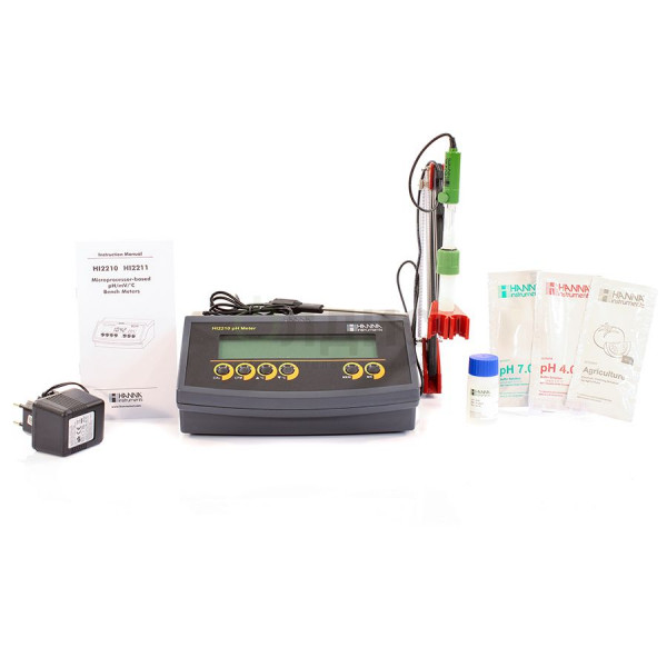 HI2210-02 микропроцессорный рН/С-метр с автоматической калибровкой и автотермокомпенсацией